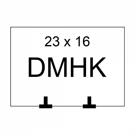 Metki DMHK 23x16 BIAŁE ( karton 100szt. )