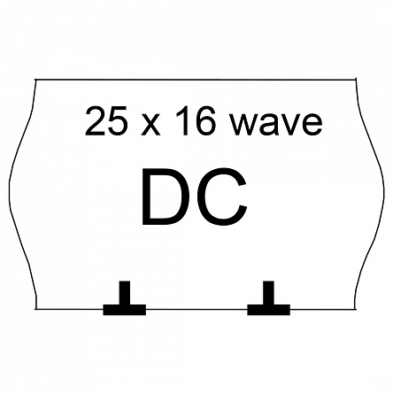 Metki DC 25x16 BIAŁE ( karton 100szt. )