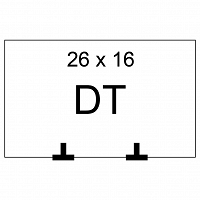 Metki DT 26x16 BIAŁE ( karton 100szt. ) 