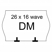 Metki DM 26x16 BIAŁE ( karton 100szt. )