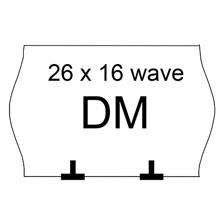 Metki DM 26x16 FLUOR ( karton 100szt. ) 