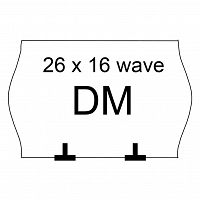 Metki DM 26x16 FLUOR ( karton 100szt. ) 