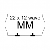 Metki MM 22x12 BIAŁE ( karton 100szt. )